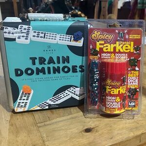 The Games Club Train Dominoes and Spicy Farkel Set